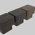 Modern Dark Wooden Bedside Table With Open Drawer And Sleek Design