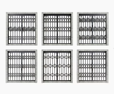 Modern gate outdoor wrought iron gate sliding door crew door outdoor wrought iron gate iron sliding door wrought iron doors and windows 3d model