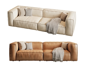 Modern double sofa 3d model