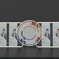 Modern Person Display Boards With Circular PULSE Logo And Lighting Effect