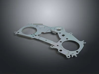 Stainless Steel Metal Hardware Component With Precision Holes And Mechanical Structure 3d model