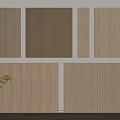 Wall Panel Grille Panel Wood veneer Decorative Panel Solid Board Wood Grille TV Background Wall 3d model