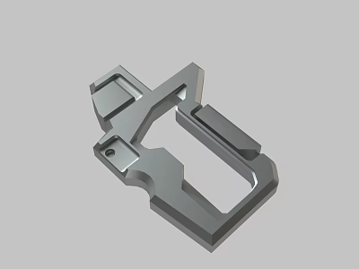 Mechanical Metal Component With Geometric Structure And Precision Machined Details 3d model