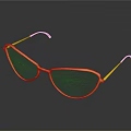 Stylish Golden Cat Eye Eyeglasses With Black Temples And Clear Lenses
