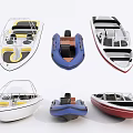 Different Types of Boats with Various Designs and Colorful Exteriors