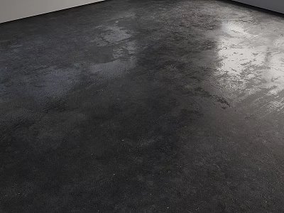 Polished Black Concrete Floor As Modern Architectural Component With Smooth Surface And Glossy Finish 3d model