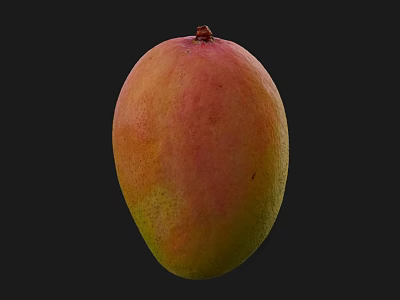 Fresh Ripe Mango Fruit With Vibrant Red And Yellow Color And Smooth Surface 3d model