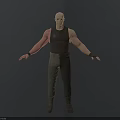 Other 3D Character Model Standing With Sleeveless Top Brown Pants And Boots