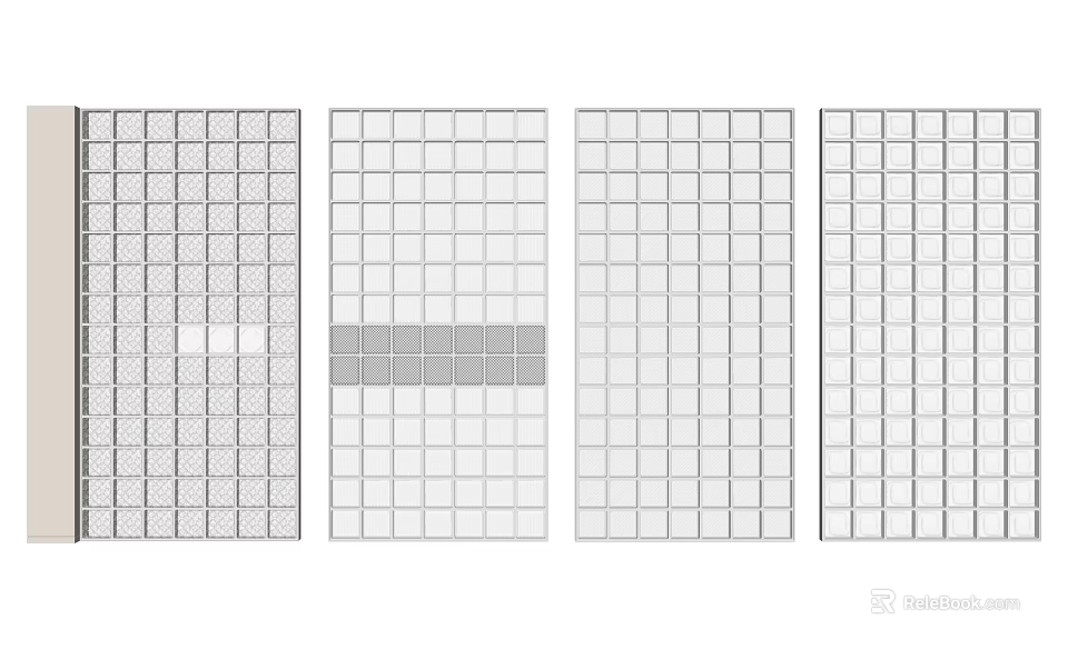 Various Grid Partition Designs For Modern Interior Decoration Projects 3d model