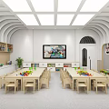 Modern Kindergarten Function Classroom 3d model