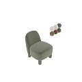 Comfortable Upholstered Accent Chair with Rounded Design Short Legs and Multiple Colors