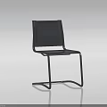 Modern Black Single Chair With Metal Frame And Minimalist Design For Indoor Spaces