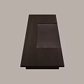 Modern Wooden Office Desk With Glass Top Panel And Simple Design