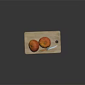 Fresh Pumpkins On Wooden Cutting Board With Wooden Handle Knife Against Dark Background