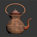 Shiny Copper Teapot With Curved Handle Elegant Spout And Traditional Design