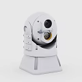 White Spherical Security Camera With High Definition Lens And Square Base