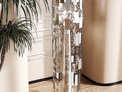 Floor lamp crystal lamp metal lamp 3d model