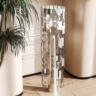 Floor lamp crystal lamp metal lamp 3d model