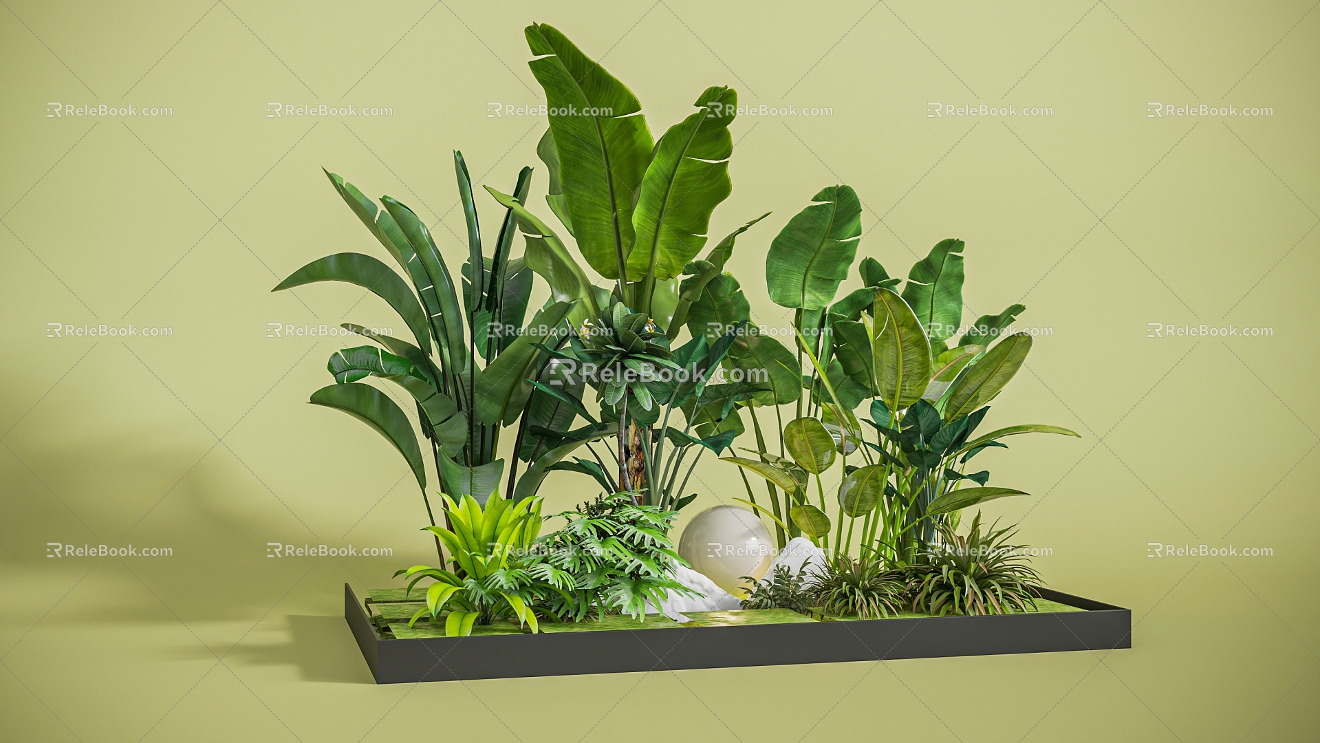 Plant Pile Green Plant Plant Pile Landscape 3d model