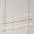 Modern Sleek Linear LED Pendant Lights For Contemporary Dining Room Decor 3d model