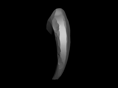 Abstract Irregular Shaped 3D Model With Textured Surface On Black Background 3d model