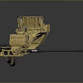 Yellow Military Weapon System with Mechanical Barrel and Sensor Components for Armored Combat Applications 3d model
