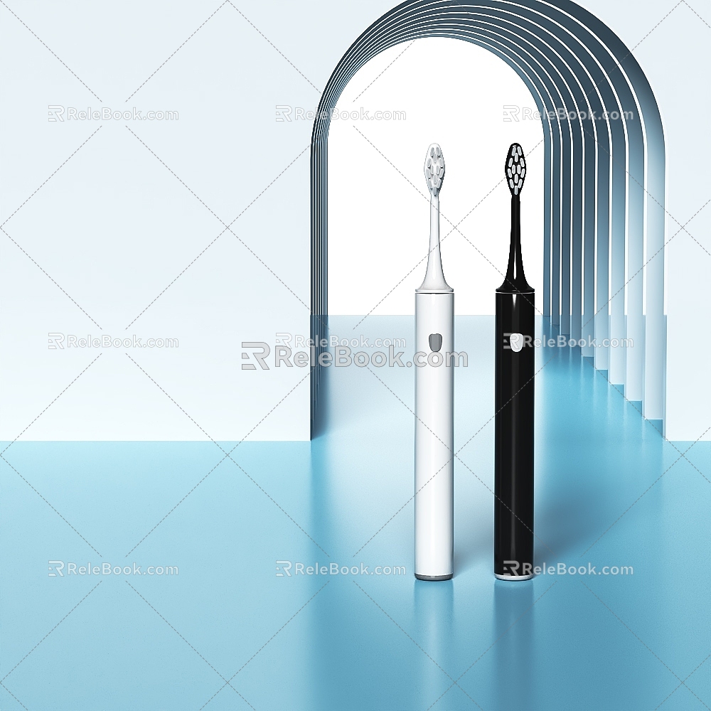 Electric toothbrush toiletries 3d model