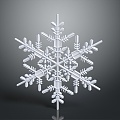 Modern snowflake pattern geometry 3d model