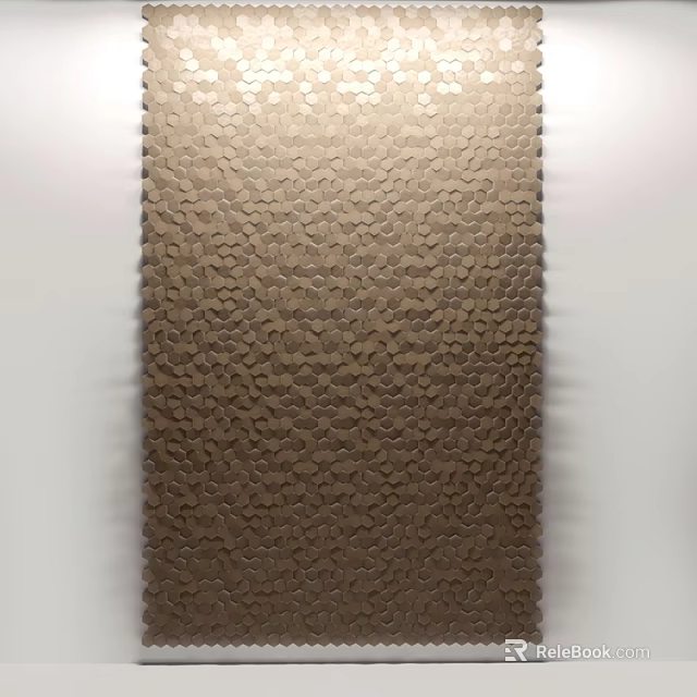 Brown Decorative Wall with Pebbled Textured Surface for Modern Interior Design 3d model