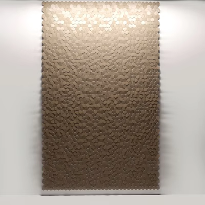 Brown Decorative Wall with Pebbled Textured Surface for Modern Interior Design 3d model