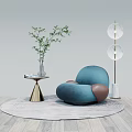 Modern single sofa single chair side several combination 3d model