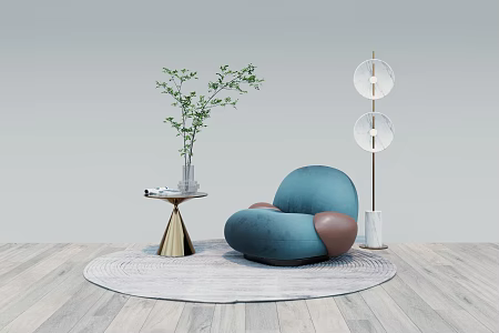 Modern single sofa single chair side several combination 3d model