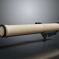 Beige and Black Space Telescope with Stable Mount for Deep Space Observation 3d model