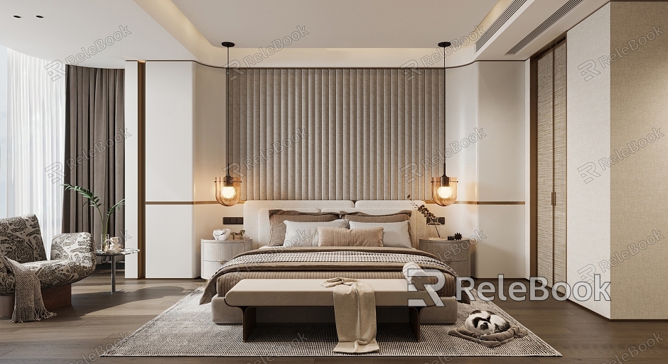 Light Luxury Master Bedroom model