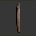 Unique Wood And Stone Decorative Sculpture With Red White Orange Marble Texture And Shape