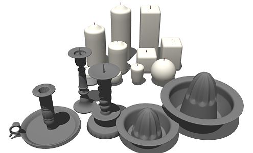 Modern Candlestick Candle Holder 3d model