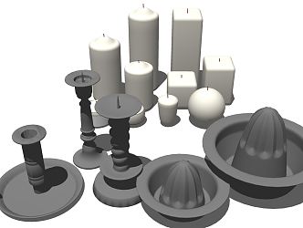 Modern Candlestick Candle Holder 3d model