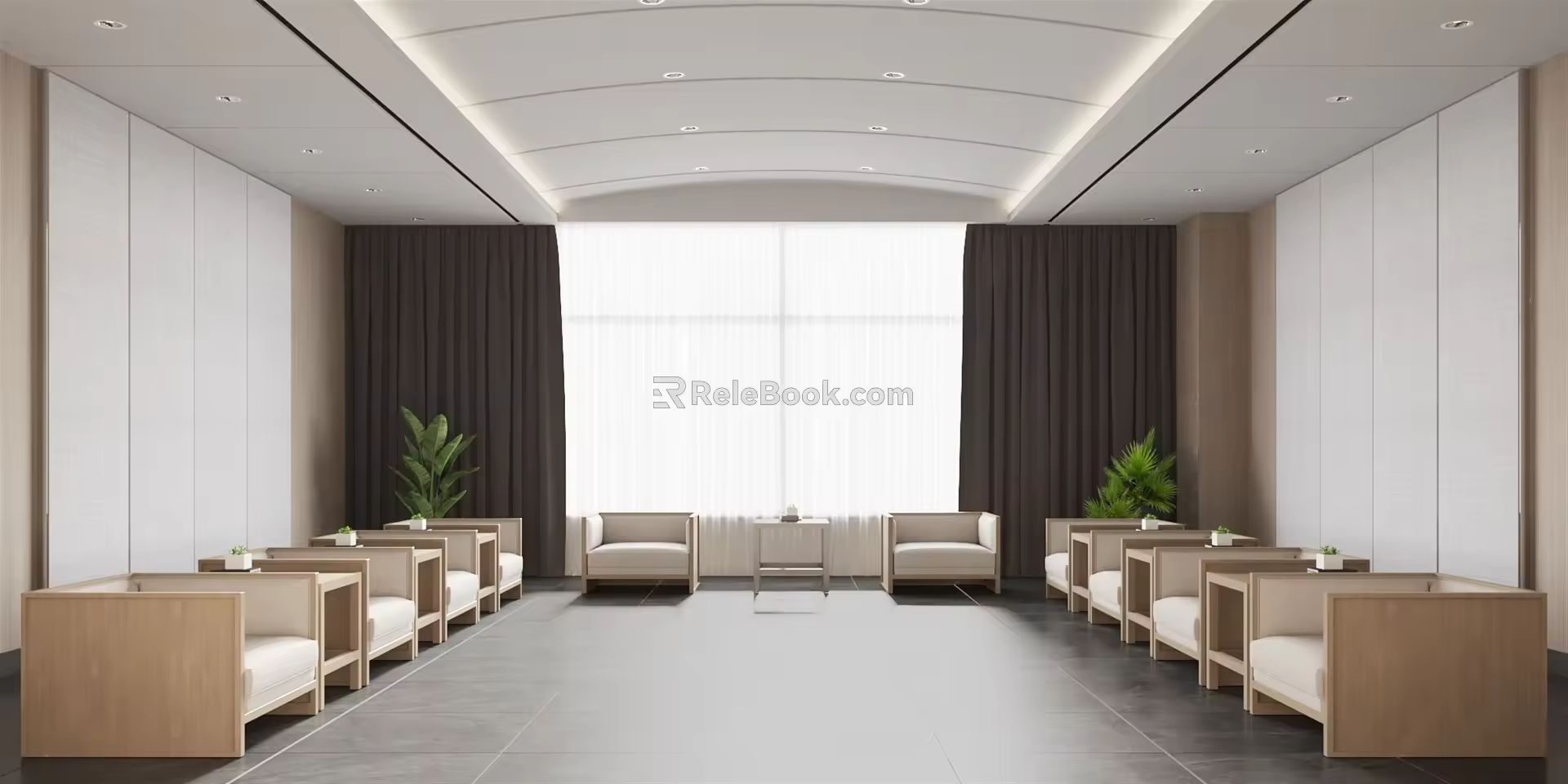 New Chinese Reception Room Office Reception Room 3d model