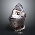 Ancient Rusted Metal Helmet With Worn Surface And Protective Design