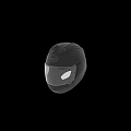 Black Full Face Motorcycle Helmet with Transparent Visor MT Brand Logo Modern Design