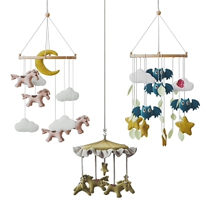 Modern Children's Chandelier Cartoon Roof Chandelier Plush Doll Chandelier Children's Decorations Children's Bed Chandelier 3d model