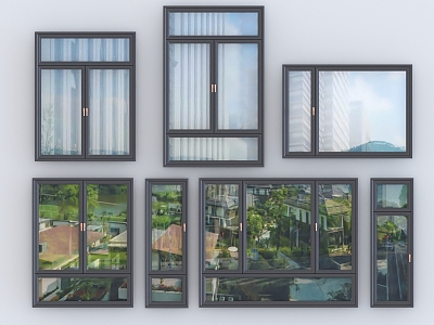 window glass window casement window sliding window aluminum alloy window broken bridge aluminum window bay window glass door floor-to-ceiling window model