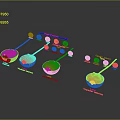 3D Anatomical Cardiac Medical Device With Heart Valve Catheter And Monitoring Sensors