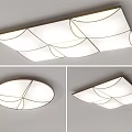 Modern ceiling lamp Curved surface square combination ceiling lamp 3d model
