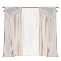 Elegant Modern Curtains With Pleated Design And Soft Beige Fabric
