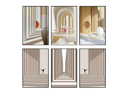 Modern Decorative Painting Decorative Hanging Painting 3d model