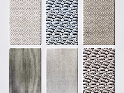 Square Rugs With Various Patterns Textures And Designs For Home Decor 3d model