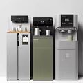 Modern Household Appliances Water Dispenser Coffee Maker In Gray Green And Stylish Design