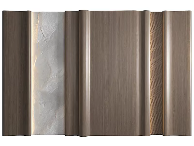 Decorative Wall Panels With Wood Grain Stone Texture And Metallic Finishes 3d model
