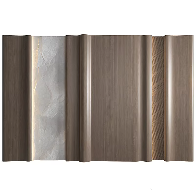Decorative Wall Panels With Wood Grain Stone Texture And Metallic Finishes 3d model